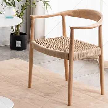 Кресло для гостиной с откидной спинкой, Скандинавский кожаный туалетный столик, стулья из ротанга, минималистичные одноместные шезлонги для салона Товаров для дома