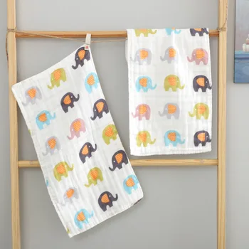 Набор детских полотенец и носовых платков 5шт, 100% Хлопок, 6 слоев Марли, Мягкое детское полотенце, полотенце для лица новорожденного, полотенце для вытирания пота