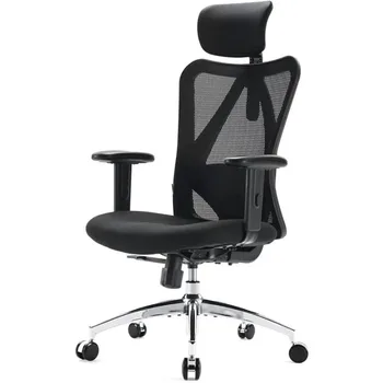 SIHOO M18 Эргономичный офисный стул для крупных и рослых людей Регулируемый подголовник с 2D подлокотником для поддержки поясницы