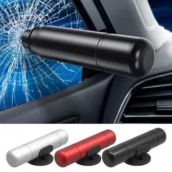 Автомобильный молоток безопасности, Многофункциональный автоматический стеклоподъемник с двойной головкой, портативный резак для ремней безопасности для аксессуаров интерьера автомобиля