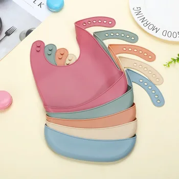 Детские Нагрудники 3D Slicone Водонепроницаемые Нагрудники Регулируемый Размер Инструменты Для Кормления Ребенка Полотенце Для Капания Слюны Новорожденного Детский Шарф Без BPA