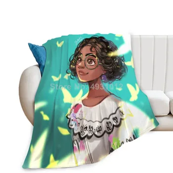 Детское одеяло Disney Magic Girls ENKANTO с 3D принтом, Стеганое одеяло, покрывало для путешествий, Бархатные плюшевые одеяла, покрывало на кровать