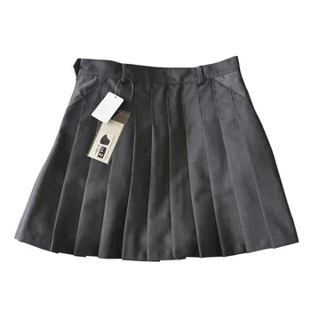 2023 Новая высококачественная юбка TB, женская Летняя модная плиссированная юбка трапециевидной формы в полоску с высокой талией, Студенческая Тонкая мини-юбка с защитой от подглядывания