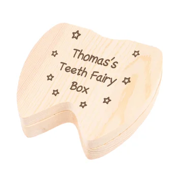 Персонализированная коробка зубной феи для младенцев, деревянная коробка для зубов с гравировкой, коробка для подарков на память о зубах, подарки для душа ребенка