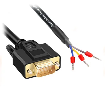 Последовательный кабель DB9, черный мужской и женский соединительный кабель RS232, 485 проводов, 38 контактов, 9 контактов, COM-порт, 235 клеммных проводов, 3 жилы