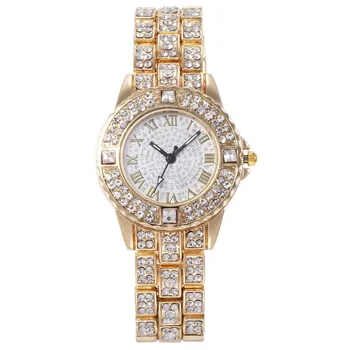 Металлический браслет, кварцевый браслет, золотой браслет, часы с кристаллами и бриллиантами, часы для мужчин, бесплатная доставка, reloj hombre elegante, коробка для часов