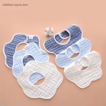 6-штучных детских нагрудников, вращающихся на 360 градусов, Мягкая и впитывающая ткань для отрыжки ребенка, прямая поставка