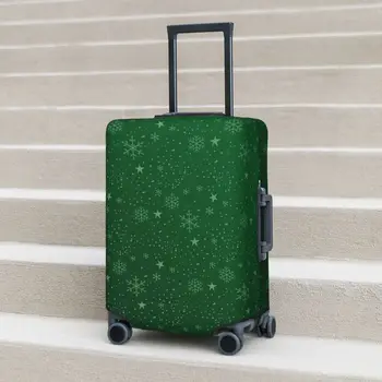 Абстрактный геометрический чехол для чемодана Модный Зеленый Чехол для бизнес-рейса, эластичный чехол для аксессуаров для багажа, пылезащитный Рождественский подарок