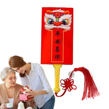 Красные конверты Китайский Новый год Красный конверт 2024 Год Дракона Веерообразные Красные карманы Наилучшие пожелания Карманы для денег на удачу Свадебный подарок