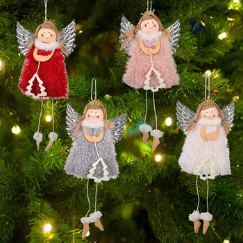 Рождественский декор, кукла-ангел, подвесные украшения на дереве, Рождественская кукла, подвесной Ангел-Декор для двери на дереве, настенный светильник Прочный