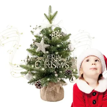 Рождественская елка, Вращающаяся Музыкальная Шкатулка, светодиодный свет, Блестящие Игрушки для Рождественской елки, Креативный подарок для детей, мальчиков и девочек