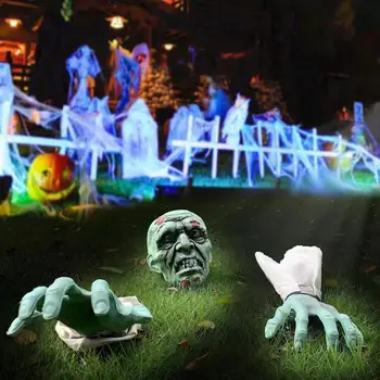 Колья-скелеты с ползучим призраком на Хэллоуин, украшение фестиваля, жуткие колья-скелеты на Хэллоуин, реалистичный набор ползающих призраков для A