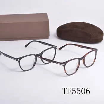 Бренд TF Оптические Оправы Для Очков Ацетатные Мужчины Женщины При Близорукости Для Чтения Рецептурная Оправа Для Очков Gafas Eyeglasses Eyewear TF5506