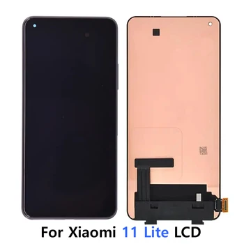 100% Протестировано Для Xiaomi 11 Lite 5G ЖК-дисплей С Сенсорным экраном В Сборе, Запасные Части Для Mi 11Lite M2101K9AG, M2101K9AI LCD