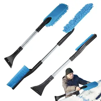 Автомобильный набор лопат для уборки снега 3 В 1, щетка-скребок для удаления льда, Многофункциональный съемный инструмент для уборки снега для грузовика, автомобиля, кемпинга на заднем дворе