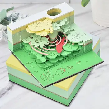 3D Блокноты для заметок Good Luck Модель Koi Пользовательские Художественные украшения для заметок 3D Мини Блокнот Офисные Аксессуары Праздничные Рождественские Подарки Новые