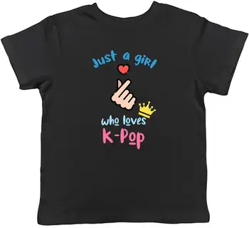 Детская футболка K-Pop Just A Girl, которая любит K-Pop детский подарок для мальчиков и девочек