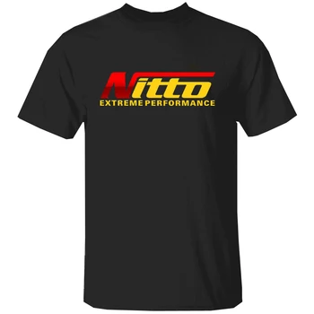 Повседневная футболка с логотипом Nitto tires high performance, черный /белый/темно-синий Размер S-3XL