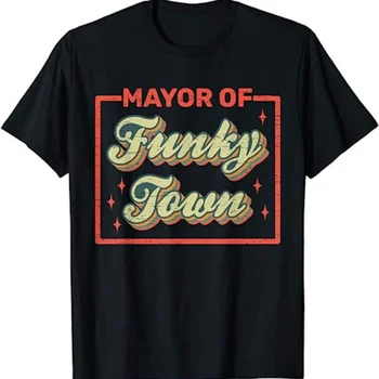 Mayor of Funky Town 70-80-90-х годов, винтажная старая футболка SweaT 16406