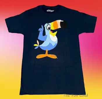 Новая мужская винтажная классическая футболка Froot Loops Toucan Sam Navy
