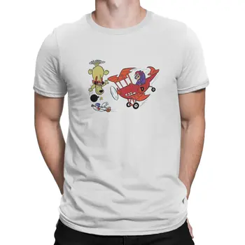 Обычная футболка из полиэстера с героями мультфильмов Wacky Races 60-х, Панк, футболка с круглым вырезом, Harajuku, короткий рукав