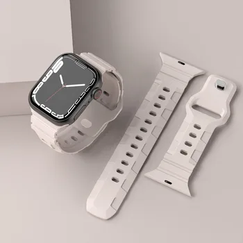 Резиновый Ремешок для Apple Watch band 49 мм 45 мм 41 мм Силиконовый браслет 40 мм 44 мм 38 мм 42 мм для iWatch серии 3 5 6 se 7 8 Ultra band