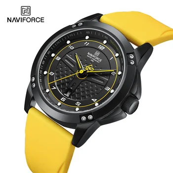 2023 Новые мужские кварцевые часы NAVIFORCE Design класса люкс с силиконовым ремешком, спортивные наручные часы, водонепроницаемые светящиеся часы Relogio Masculino