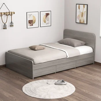 Индивидуальная однометровая двухспальная кровать, однометровая кровать-бокс размером 1,2 метра, простое домашнее хозяйство, хранение для взрослых, маленькая спальня