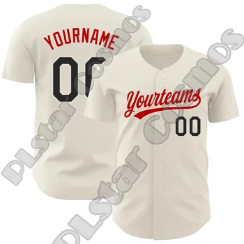 Пользовательское название, Логотип игрока команды, Спортивная одежда, уличная одежда, Яркая Ретро 3D печать, Летние повседневные Забавные бейсбольные рубашки Harajuku, Джерси X7