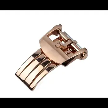 Ремешок для часов 316L, складная пряжка для застежки Breitling, 18 мм, серебро 20 мм, Черное розовое золото, нержавеющая сталь для силиконового кожаного ремешка для часов