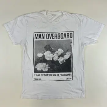 Винтажная рубашка Man Overboard, все равно, когда мы проходим мимо концов, Размер S с длинными рукавами