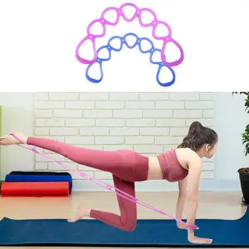 Упражнение для йоги с 7 кольцами для растяжки и эспандеров, портативный тренажер для спины, ног и рук, тренажер для рук для домашних тренировок по фитнесу