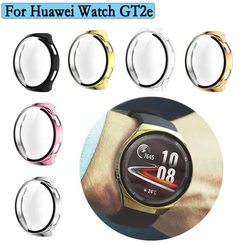 Для Huawei watch GT 2e Корпус часов 2-в-1 для ПК С Гальваническим покрытием из Закаленного стекла 