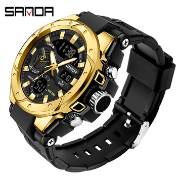 SANDA 2023 Модные спортивные мужские часы G Style, Многофункциональные водонепроницаемые часы, Цифровые наручные часы, Повседневные часы Relogio Feminino