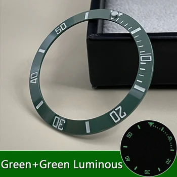 Синяя /зеленая светящаяся вставка в ободок часов 38 мм * 30,6 мм, Вставное кольцо, подходит для замены обрамления часов SUB GMT, Аксессуары