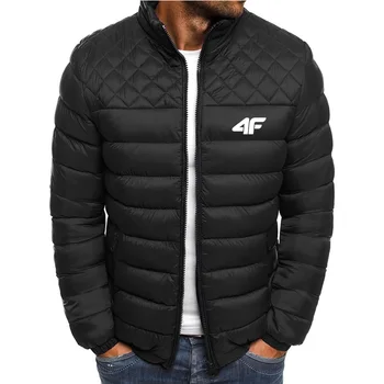2024 новый бренд, теплая куртка со стоячим воротником, осенне-зимняя модная однотонная ветрозащитная куртка, повседневная уличная