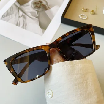 Модные солнцезащитные очки с квадратным кошачьим глазом Для женщин 2022 Фирменный дизайн Синие прямоугольные очки Большого размера Для мужчин Солнцезащитные очки Oculos