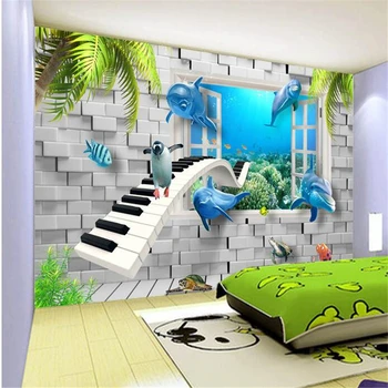 wellyu papel de parede 3d Обои на заказ Высокой Четкости Современный Креативный Подводный мир 3D Фон для детской комнаты