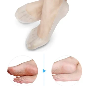 2 Шт Силиконовая стелька Гелевый Носок Средство по уходу за ногами Протектор для ног Обезболивающее Профилактика трещин Увлажнение Носок для удаления омертвевшей кожи