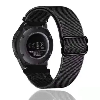 Для Samsung Galaxy watch 4/classic/46 мм/Active 2/Gear S3/amazfit Регулируемый эластичный нейлоновый ремешок-браслет Huawei GT 2/3 Pro band