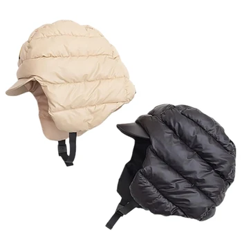 Зимняя велосипедная шапка, Ветрозащитная кепка, зимняя шапка из утепленной шерсти, мужская кепка для защиты ушей, теплая шапка для зимней охоты, НОВАЯ утепленная кепка