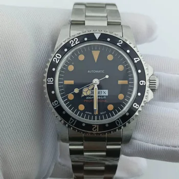 мужские часы с сапфировым или акриловым стеклом 39,5 мм Diver Retro watch Механизм NH34 NH35 Винтажные часы