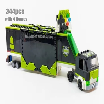 344шт игровой турнир грузовик строительные блоки модель подходит 60388 игрушки для детей Рождественский подарок