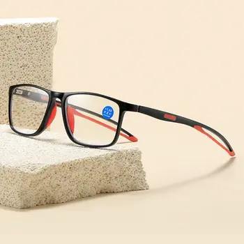 1шт Сверхлегкие Квадратные Очки Для Чтения С Блокировкой Синего Света TR90 Спортивные Очки Для Дальнозоркости Мужчины Женщины Дальнозоркость Оптические Очки