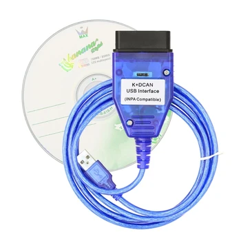 Диагностический кабель шасси KDCAN E, USB-интерфейсы, встроенный диагностический сканер OBD2 с переключателями, инструменты автоматической диагностики OBD2