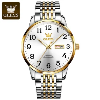 OLEVS 6666 Бренд Private Label Наручные роскошные автоматические механические мужские часы