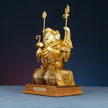 Медно-латунная статуя Будды Махакалы, Тибетский Великий черный бог Тантра, скульптура Бога богатства большого размера
