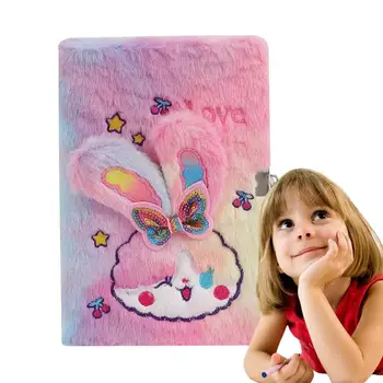 Секретный Дневник с замком, Секретный Дневник с замком, Блокнот с плюшевым Кроликом, набор дневников для Кролика для детей и девочек