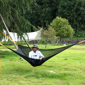 Треугольный гамак для кемпинга на открытом воздухе с несколькими людьми, палаточный лагерь на большом дереве, детское кресло-качели на открытом воздухе