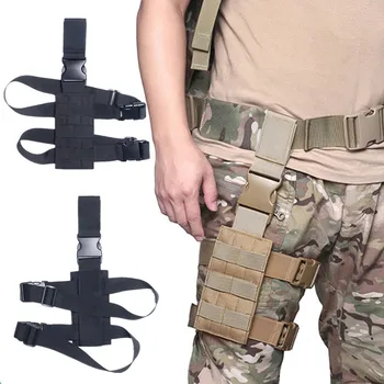 Уличная CS Тактическая сумка для ног, Камуфляжная военная набедренная платформа, кобура для пистолета Molle для охоты, панель для пейнтбола, Регулируемые ремни